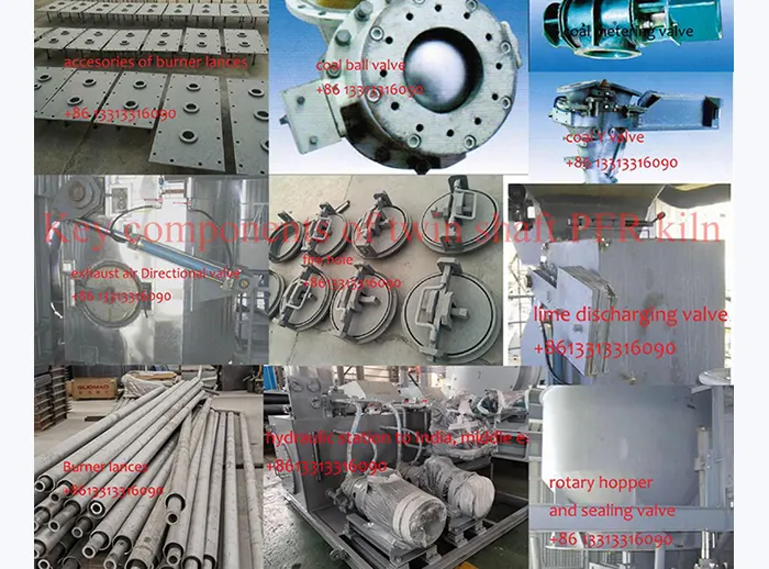 critical parts in twin shaft PFR kiln